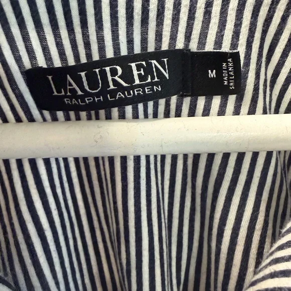 Ralph Lauren Black and White Striped Pajama Set - Picture 7 of 10